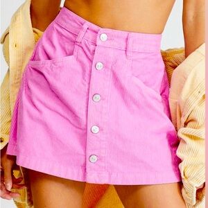 Free People Pink Mini Skirt